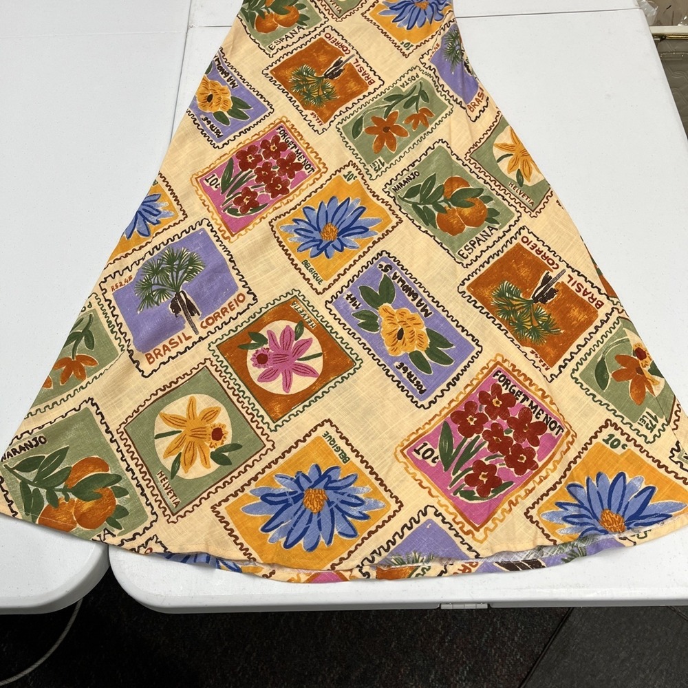 Sleeveless Maxi Dress in Yellow Floral Tile Print - Picture 15 of 16